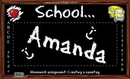 School Themed - Name Badge