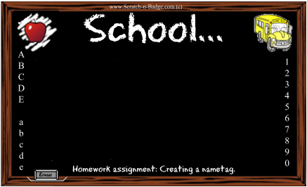 School Themed - Name Badge