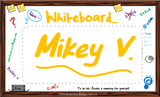 Whiteboard Themes - Name badges