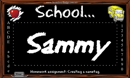 School Themed - Name Badge